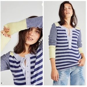 Free People Give Me Stripes Tee Large
